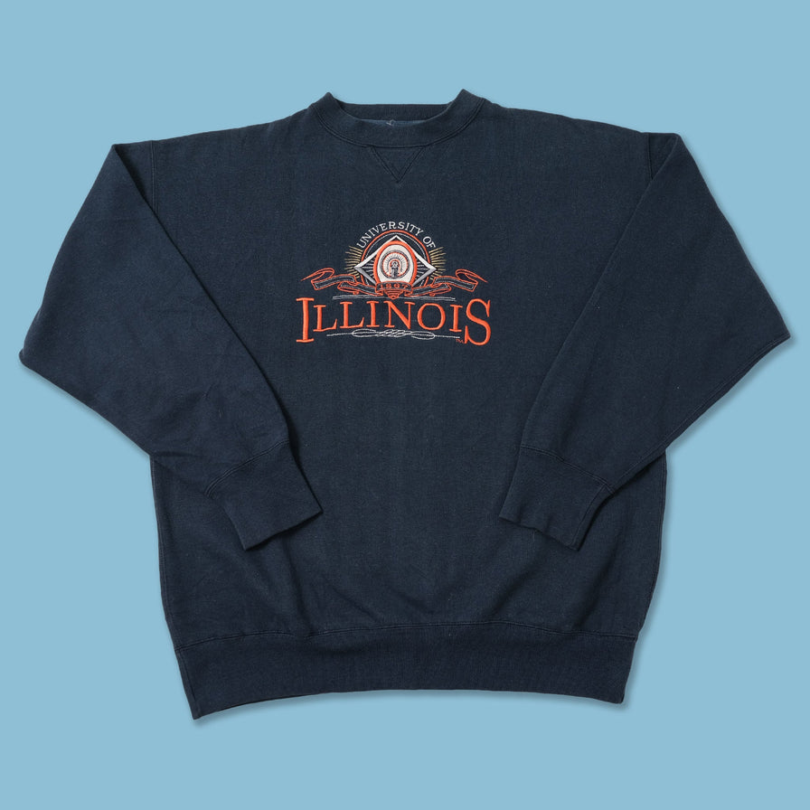 Vintage University of Illinois Sweater XLarge 