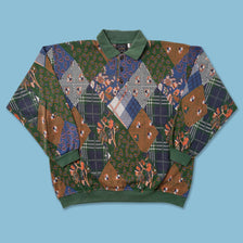 Vintage Patchwork Sweater Large 