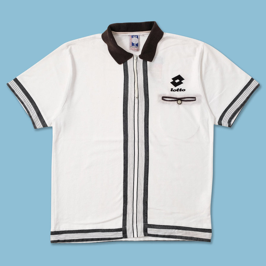 Vintage Lotto Boris Becker Zip Polo Medium 
