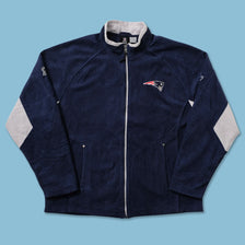 Vintage Reebok New England Patriots Fleece Jacket Large 