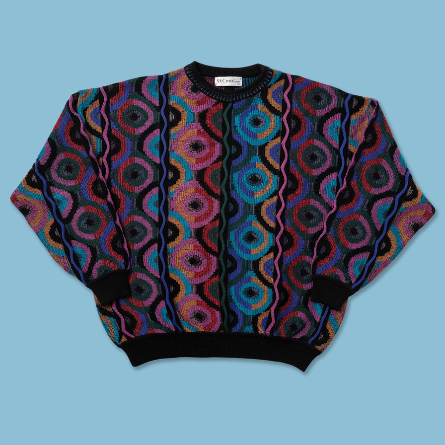 Vintage Coogi Style Knit Sweater Large 