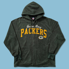 Vintage Greenbay Packers Fleece Jacket Large 
