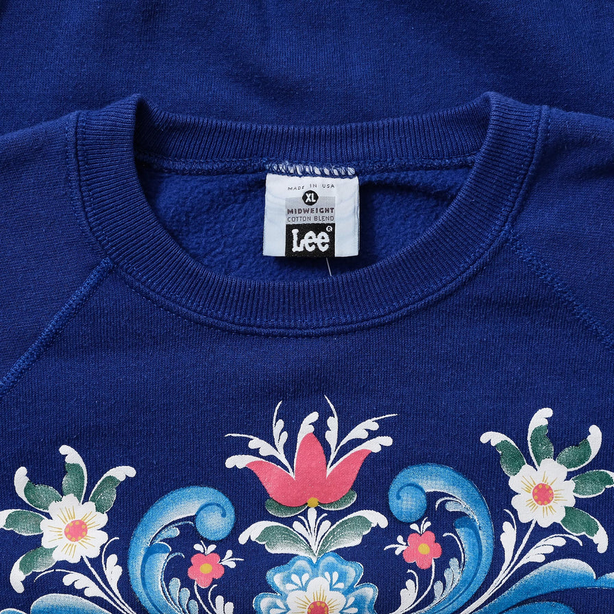 1991 Lee Flower Sweater Medium 