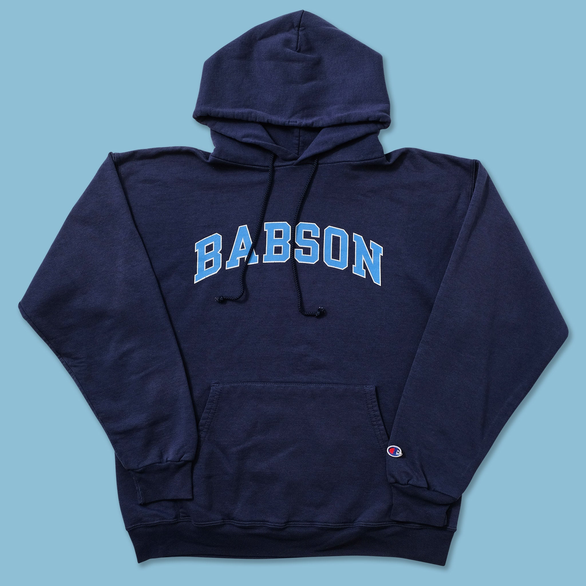 Vintage Champion Babson College Hoody Small Double Double Vintage