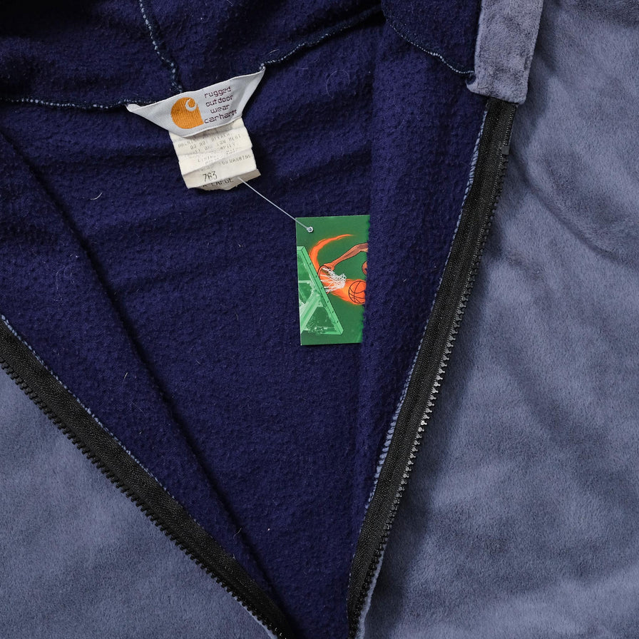 Vintage Carhartt Velour Zip Hoody Large 