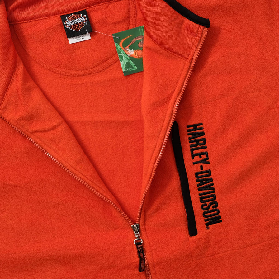 Vintage Harley Davidson Fleece Jacket XLarge 