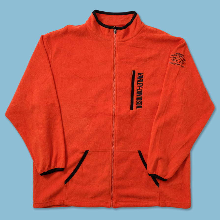 Vintage Harley Davidson Fleece Jacket XLarge 