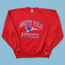 Vintage Russell Athletic North Pole Patriots Sweater Large 