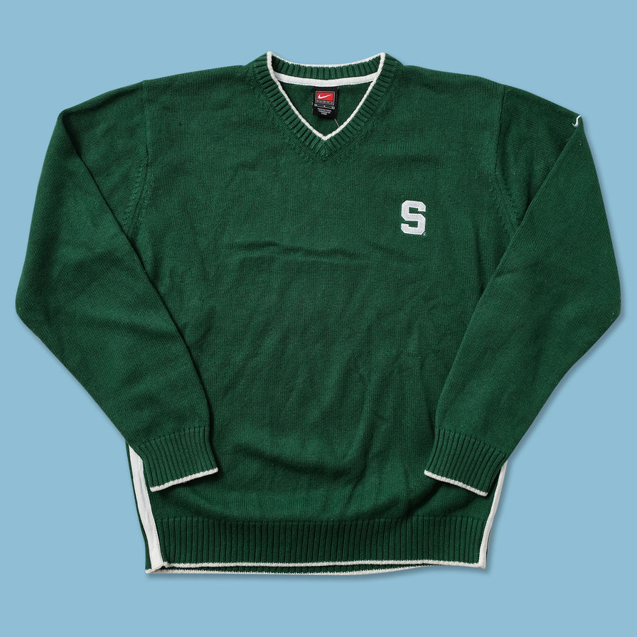 Vintage Nike Michigan Spartans Knit Sweater Medium - Double Double Vintage