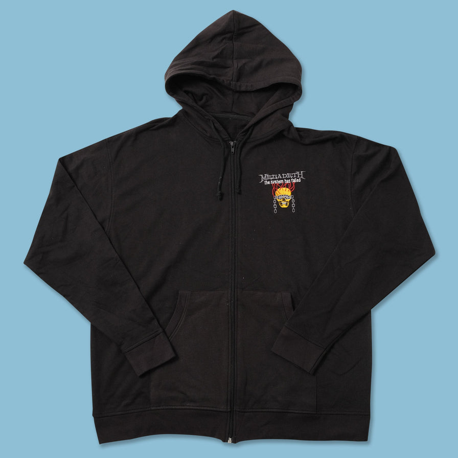 Vintage DS Megadeath Zip Hoody Large 