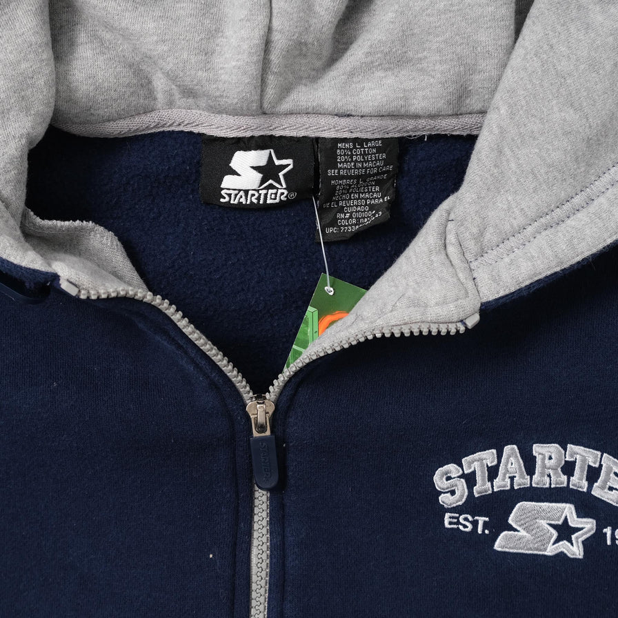 Vintage Starter Hooded Sweater Jacket Medium 