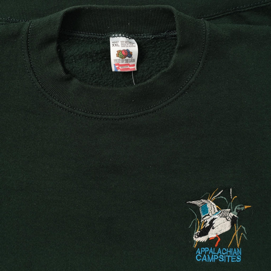 Vintage Appalachian Campsites Sweater XXLarge 