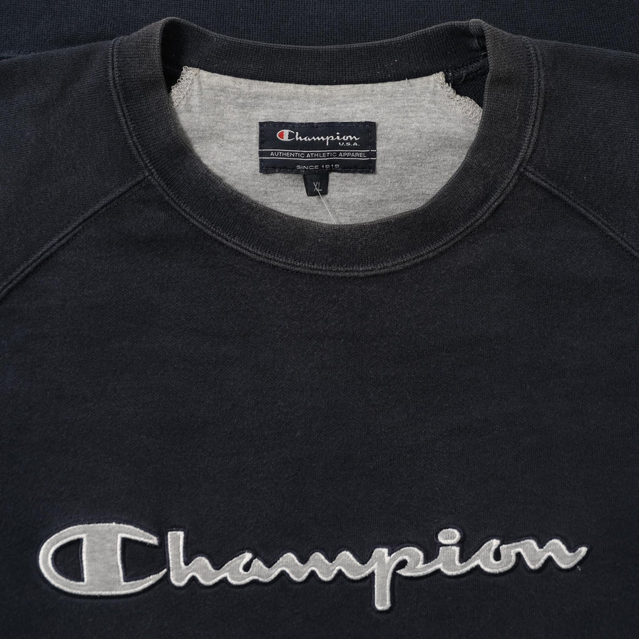 Vintage Champion Short Sleeve Sweater XLarge 