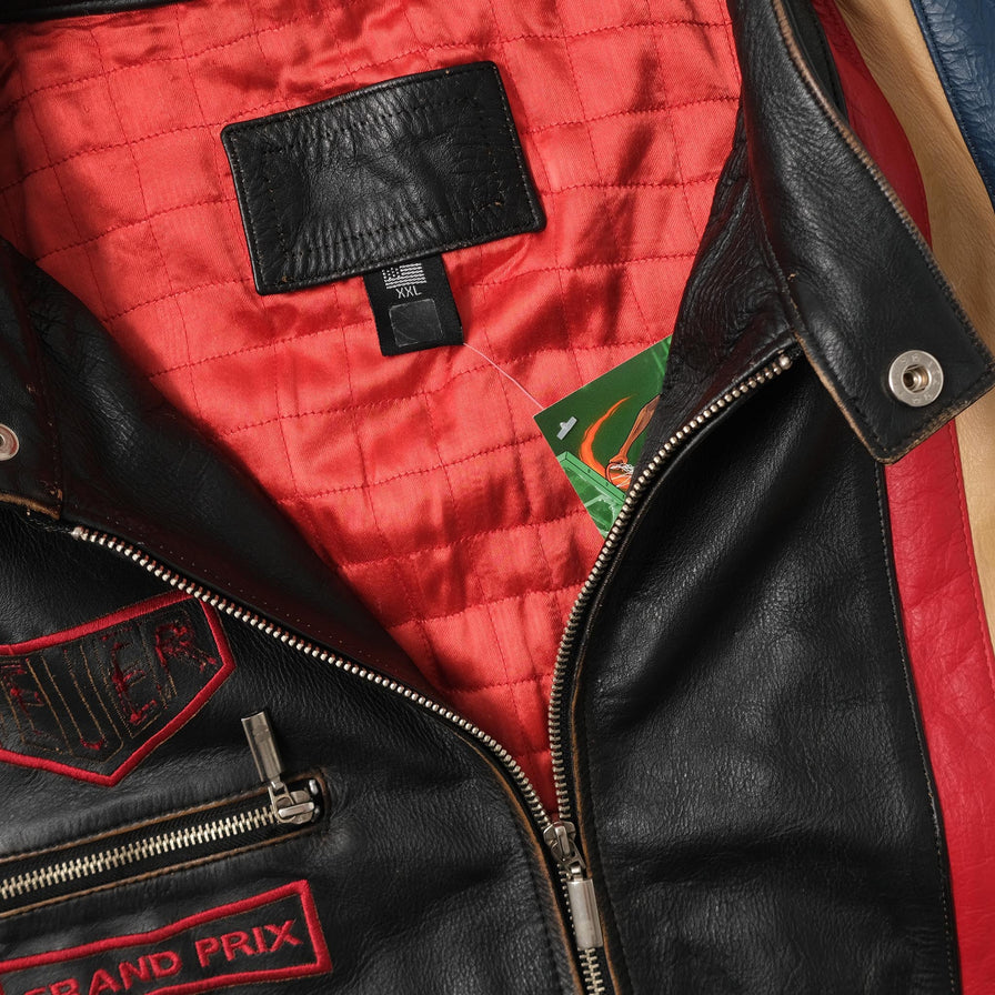 Vintage Racing Leather Jacket XXL 