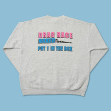 Vintage Drag Racing Sweater Large 