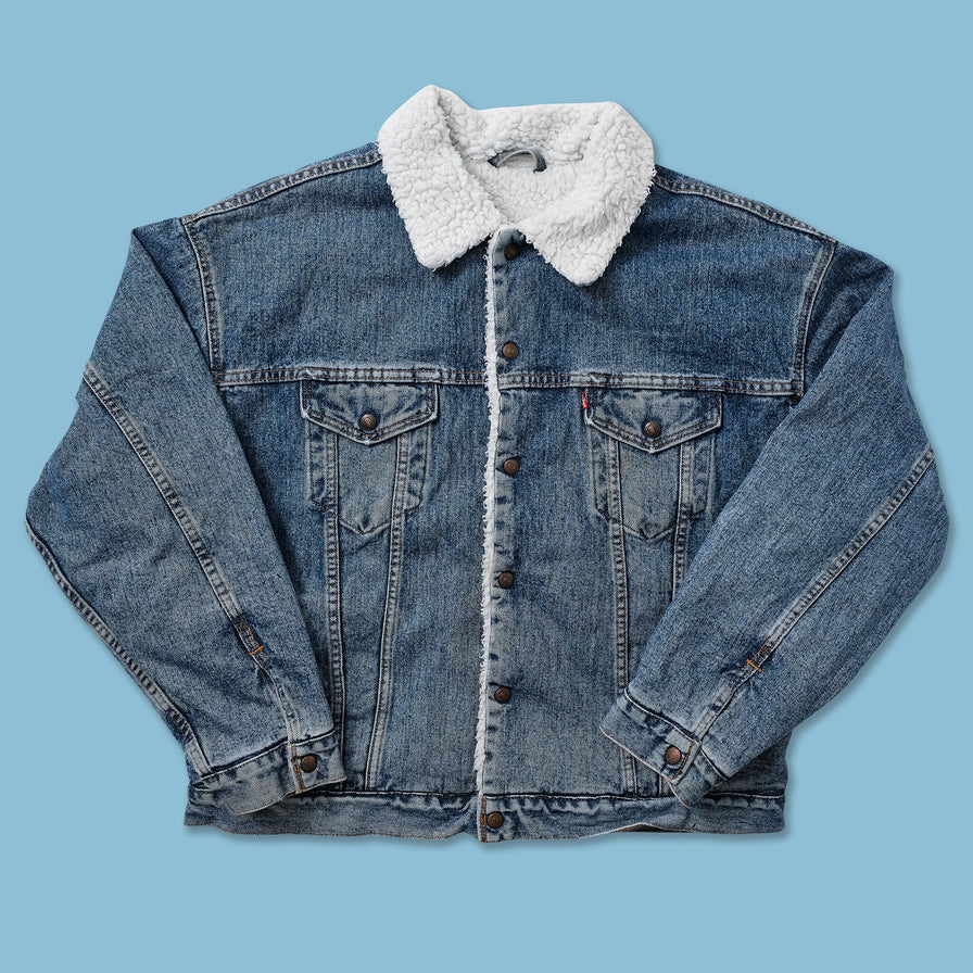Vintage Levis Sherpa Denim Jacket XLarge 