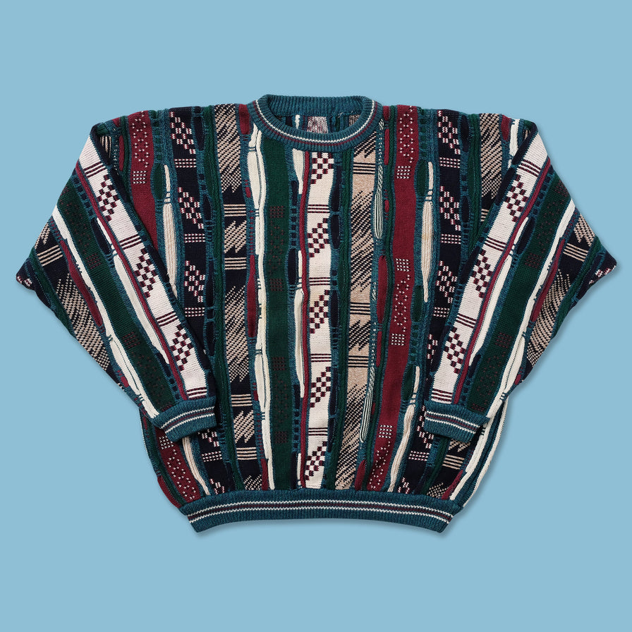 Vintage Coogi Style Knit Sweater Large 