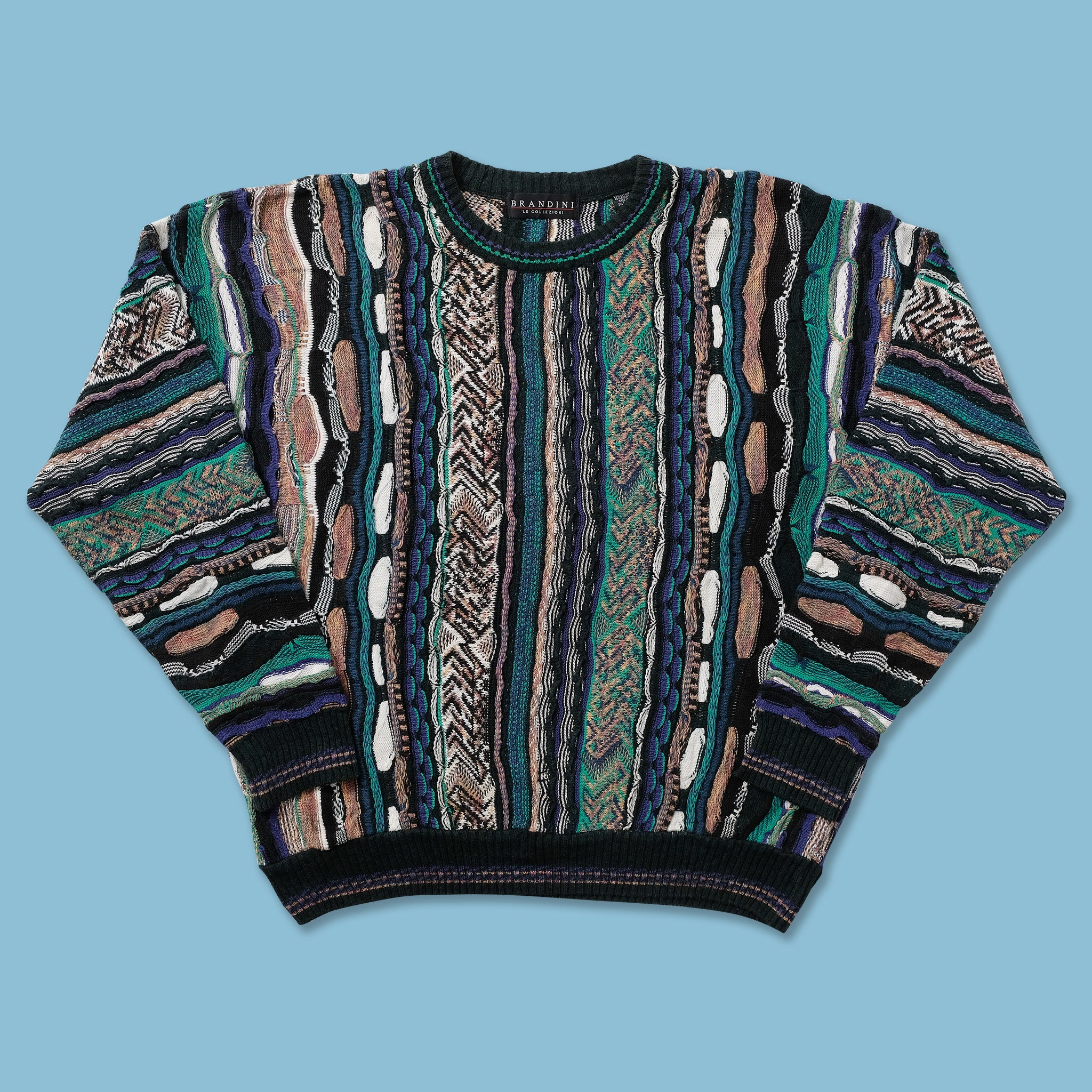 Vintage Coogi Style Knit Sweater Medium | Double Double Vintage