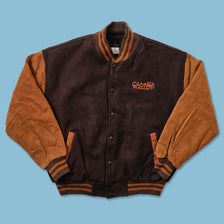 Vintage Casino Rama Wool Leather Varsity Jacket Medium 