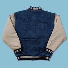 Vintage Denim Varsity Jacket Large 