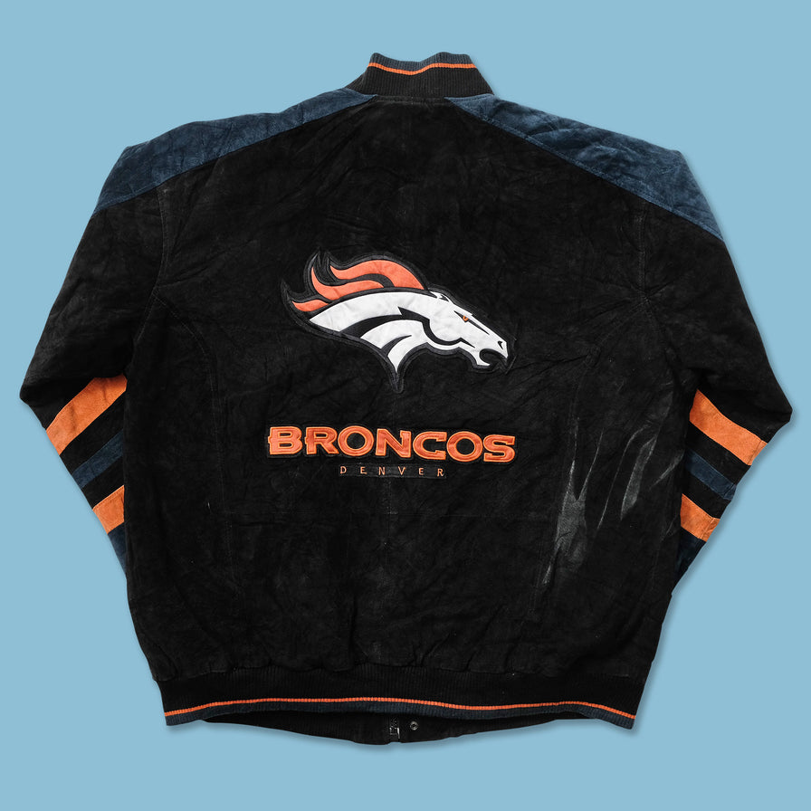 Vintage Denver Broncos Suede Varsity Jacket XLarge 
