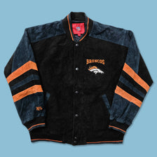 Vintage Denver Broncos Suede Varsity Jacket XLarge 