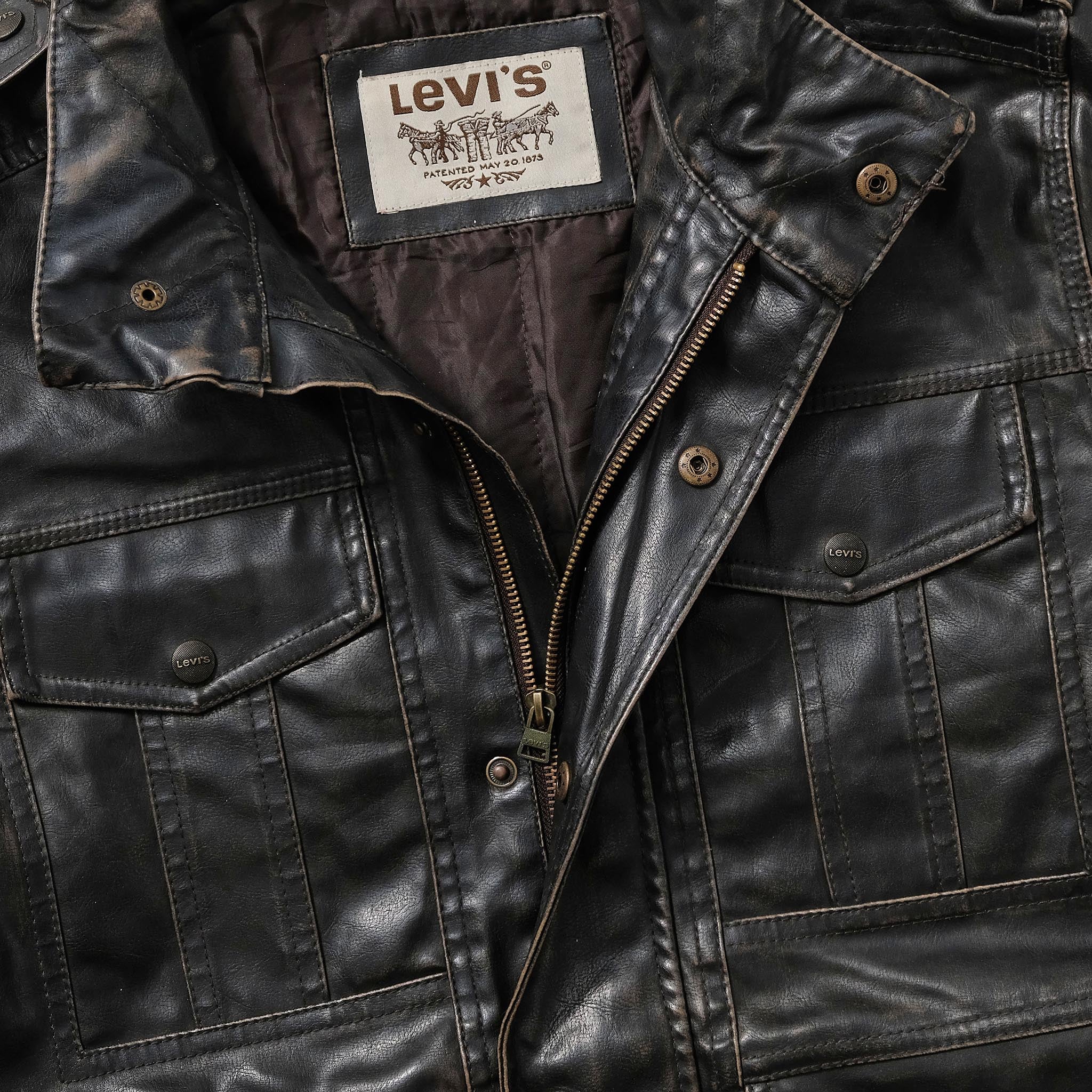 Levis on sale leather jacket