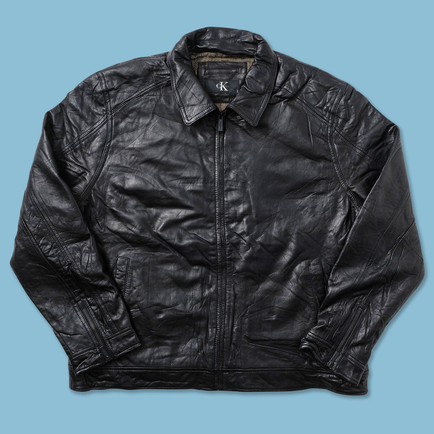 Vintage Calvin Klein Leather Jacket XLarge 