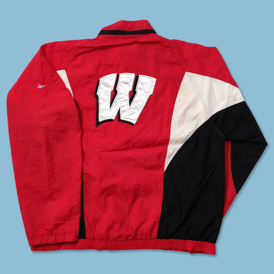 Vintage Reebok Wisconsin Badgers Track Jacket Large - Double Double Vintage