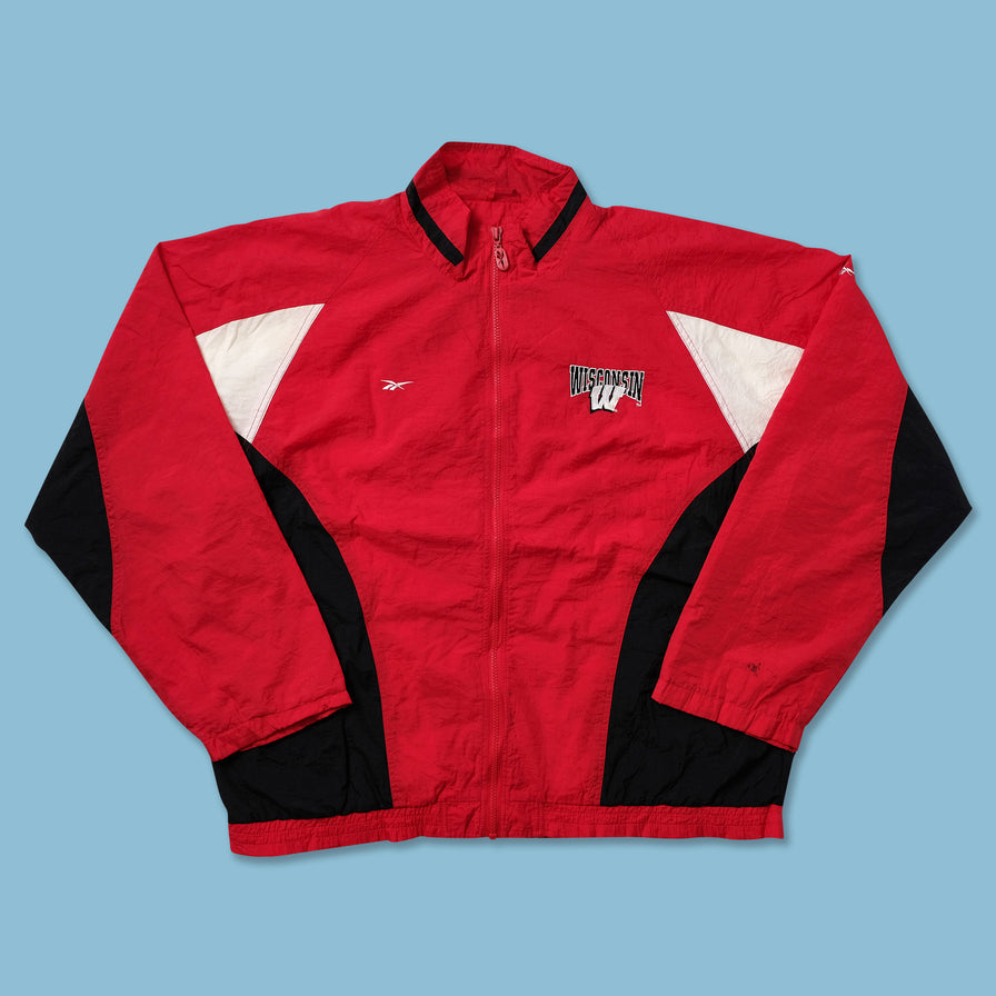 Vintage Reebok Wisconsin Badgers Track Jacket Large - Double Double Vintage