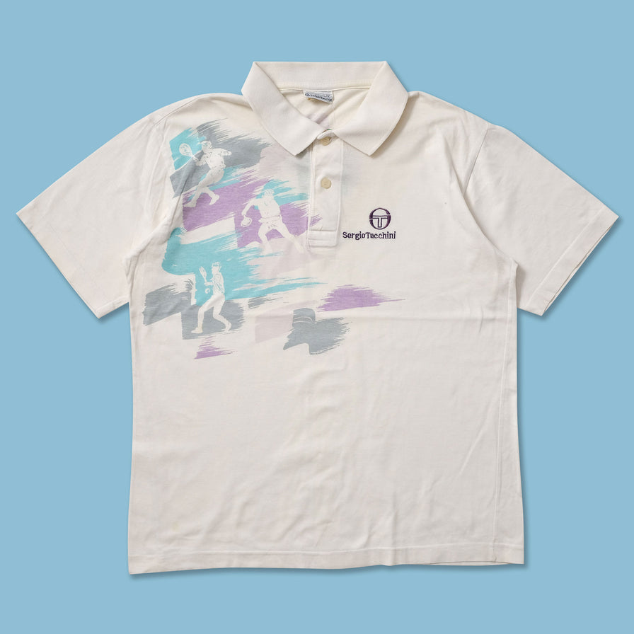 Vintage Sergio Tacchini Tennis Polo Medium - Double Double Vintage