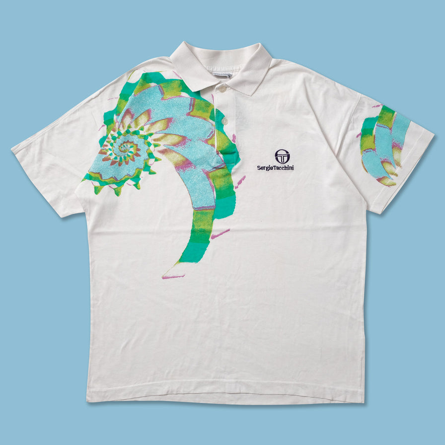 Vintage Sergio Tacchini Tennis Polo Medium - Double Double Vintage