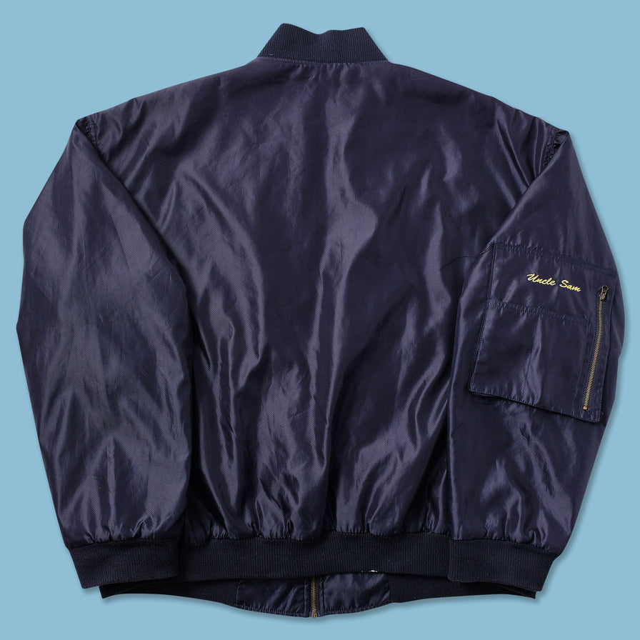 Vintage Uncle Sam Satin Varsity Jacket XXL - Double Double Vintage