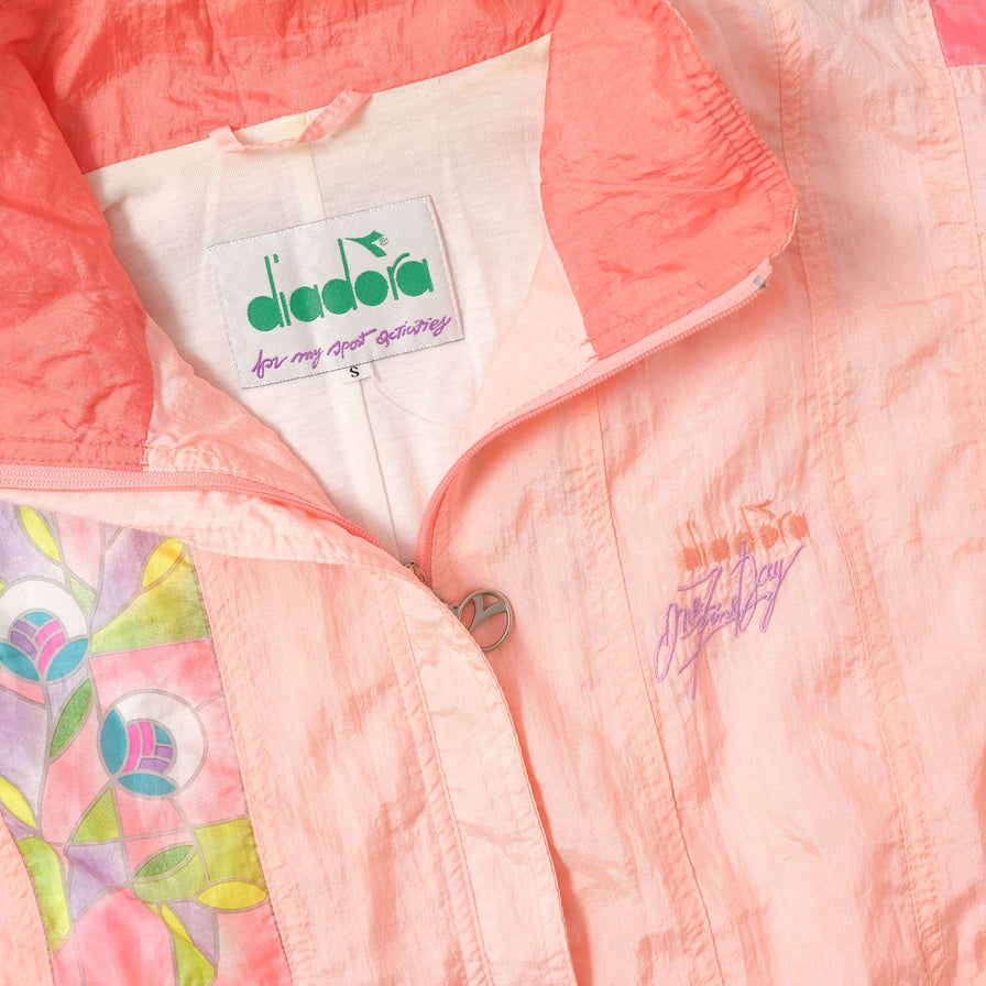 Vintage Women's diadora Track Jacket Small 