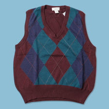 Argyle Knit Vest Medium 