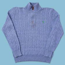 Women's Vintage Polo Ralph Lauren Q-Zip Sweater Small 