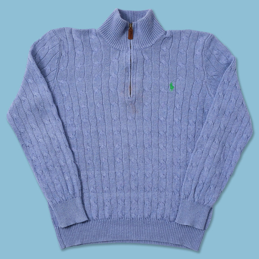 Women's Vintage Polo Ralph Lauren Q-Zip Sweater Small 