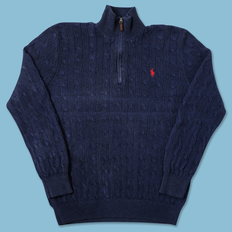 Women's Vintage Polo Ralph Lauren Q-Zip Sweater Medium 