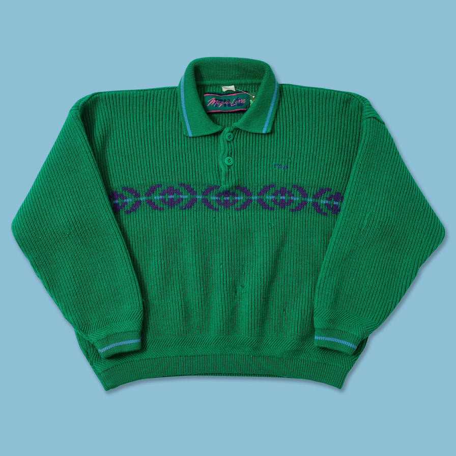 Women's Vintage Fila Knit Sweater Large 