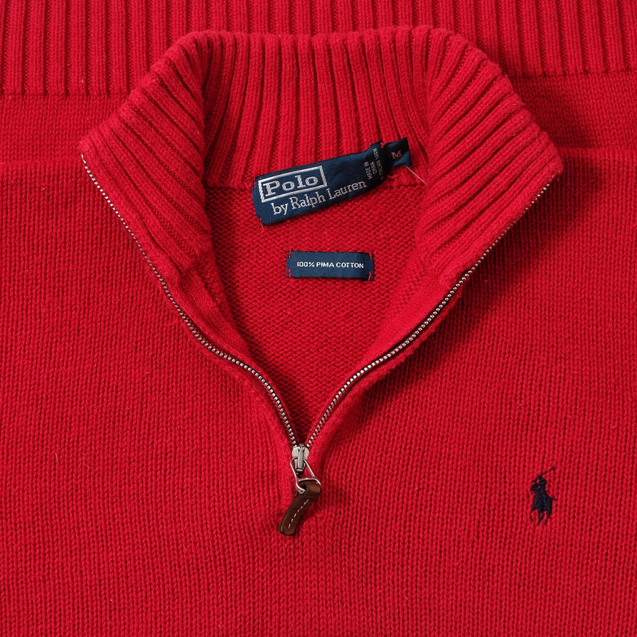 Vintage Polo Ralph Lauren Q-Zip Sweater Medium 