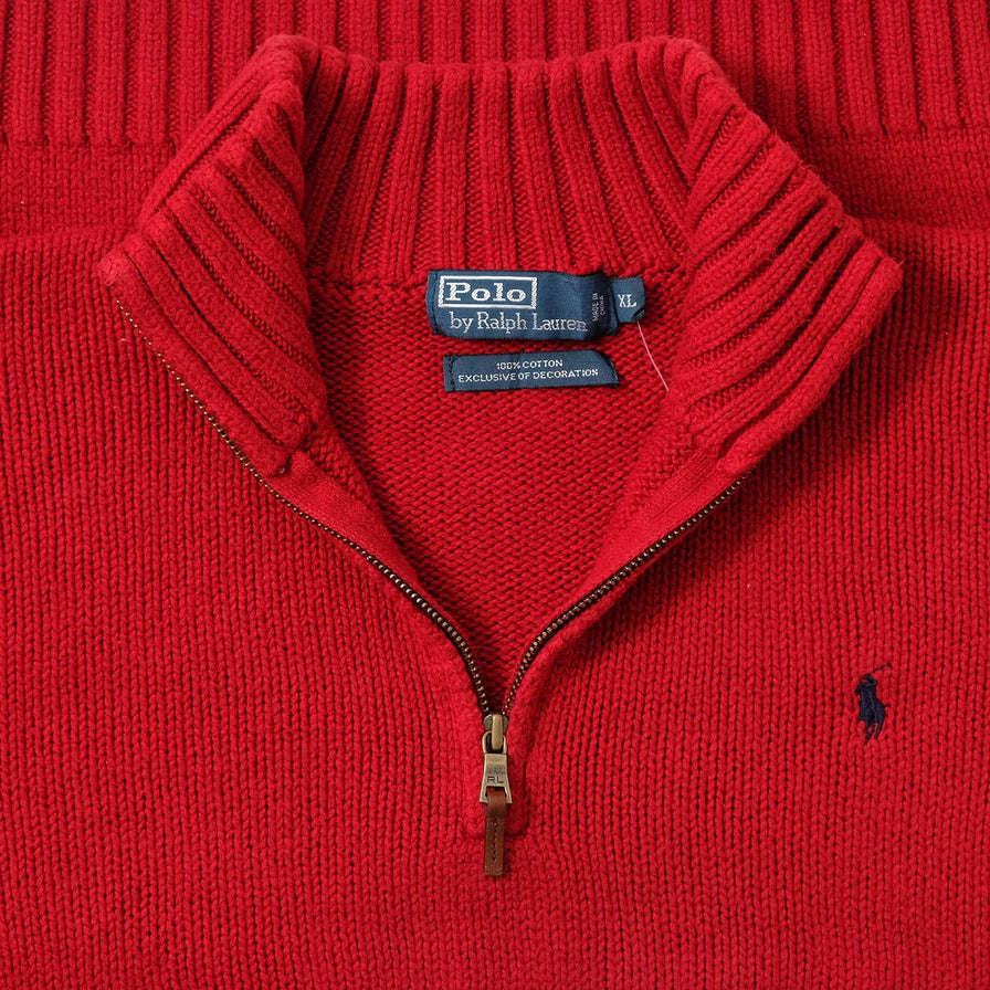 Vintage Polo Ralph Lauren Q-Zip Sweater Large 