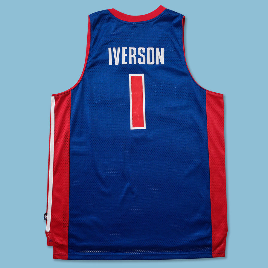Vintage adidas Detroit Pistons Iverson Jersey XXL 
