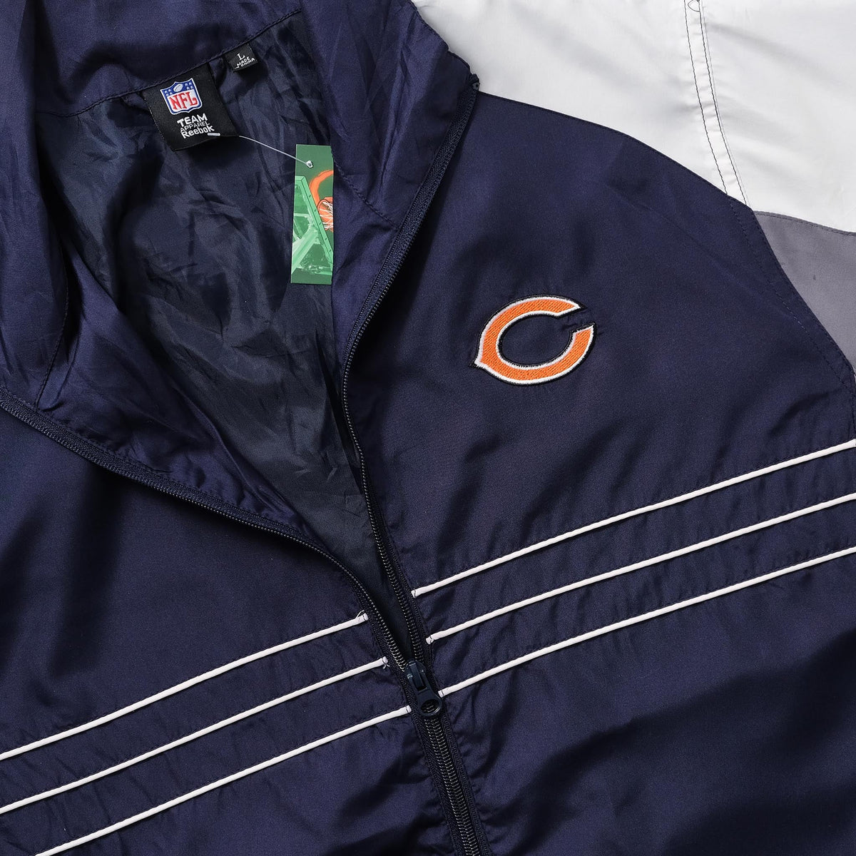 Vintage Reebok Chicago Bears Track Jacket Large | Double Double Vintage