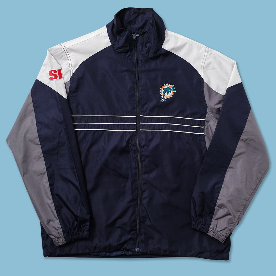 Vintage Reebok Miami Dolphins Track Jacket Large 