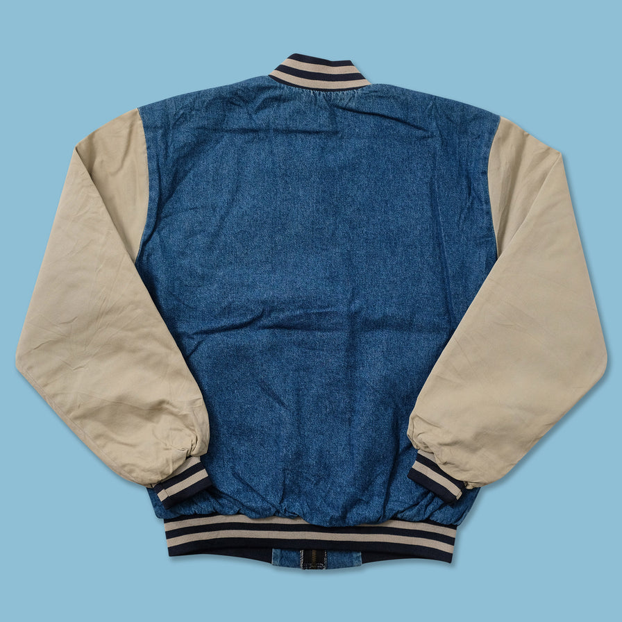 Vintage Denim Varsity Jacket Medium 