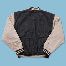 Vintage Denim Varsity Jacket XXL