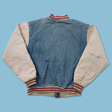Vintage Denim Varsity Jacket XLarge 