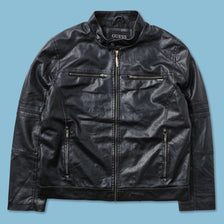 Guess Leather Jacket Large 