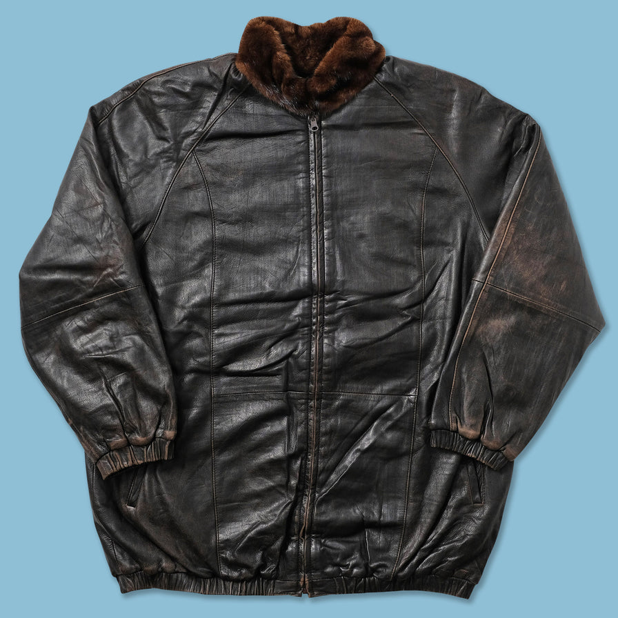 Vintage Leather Jacket Large 