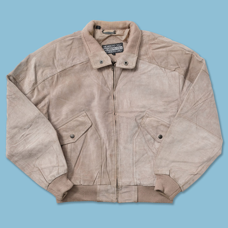 Vintage Members Only Suede Leather Jacket Medium 